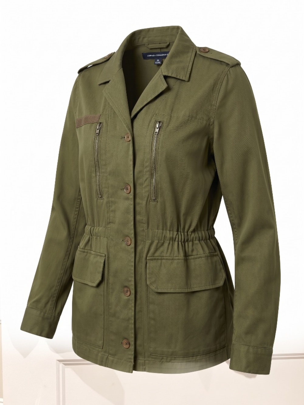 French connection green utility jacket size XS